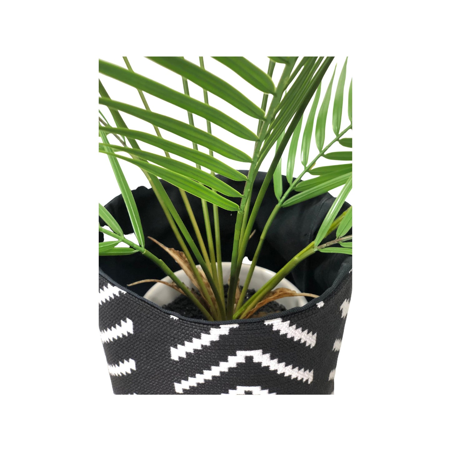 Black & White Arrow Storage Organizer: Plant Basket, Boho Farmhouse Decor