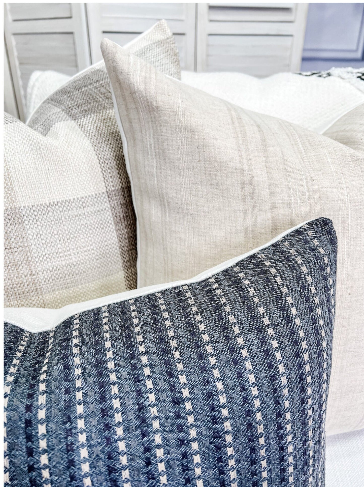 Pillow Cover Set of 3: USA Made Farmhouse Throw Pillows