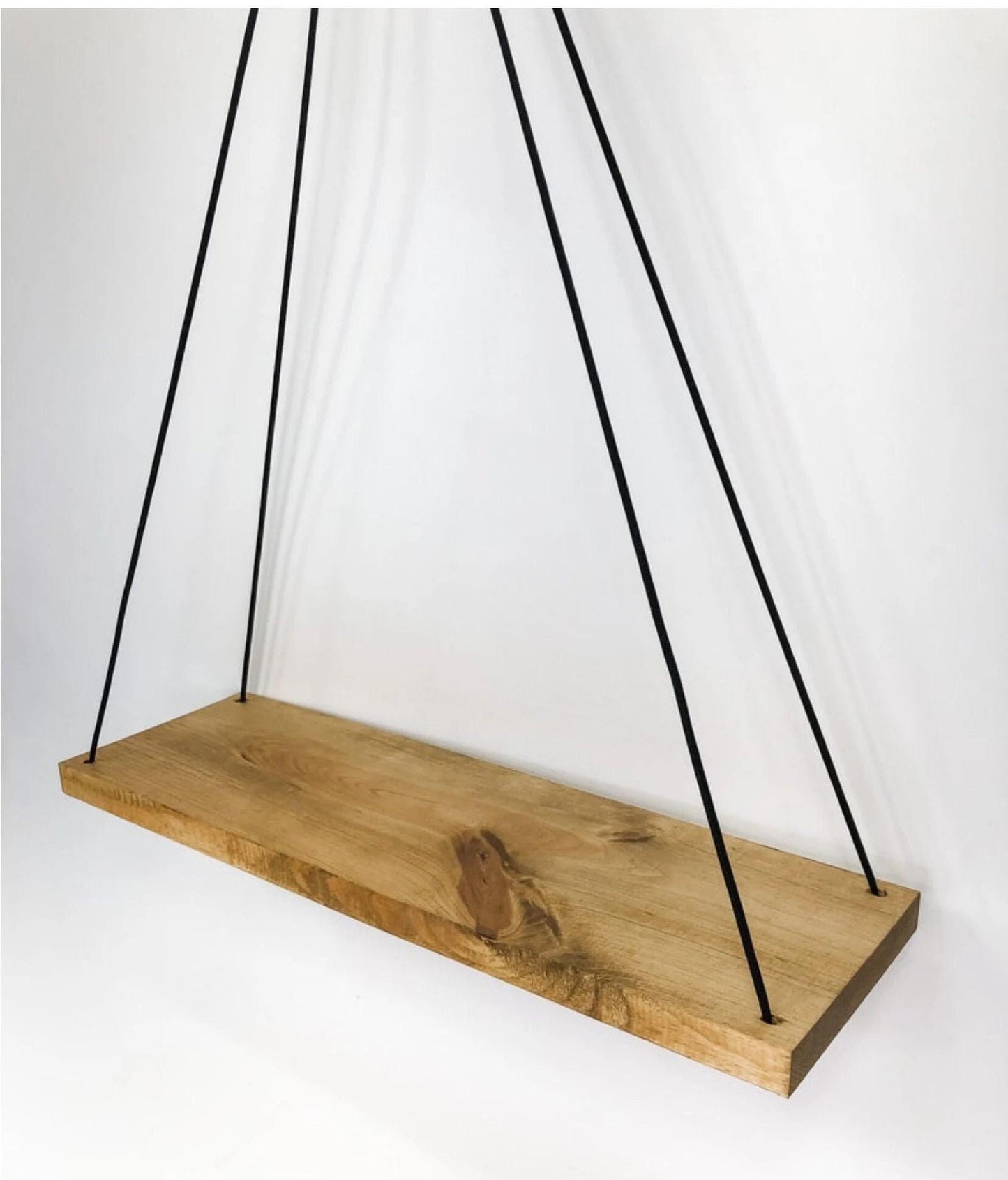 Golden Oak Hanging Shelf: Farmhouse Entryway Shelf, Rustic Small Space Organizer