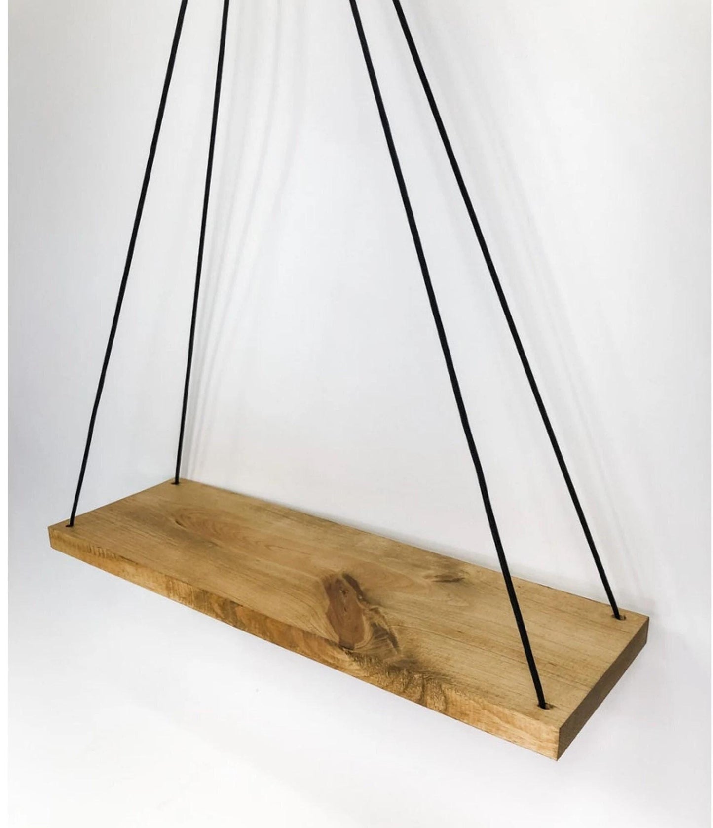 Golden Oak Hanging Shelf: Farmhouse Entryway Shelf, Rustic Small Space Organizer