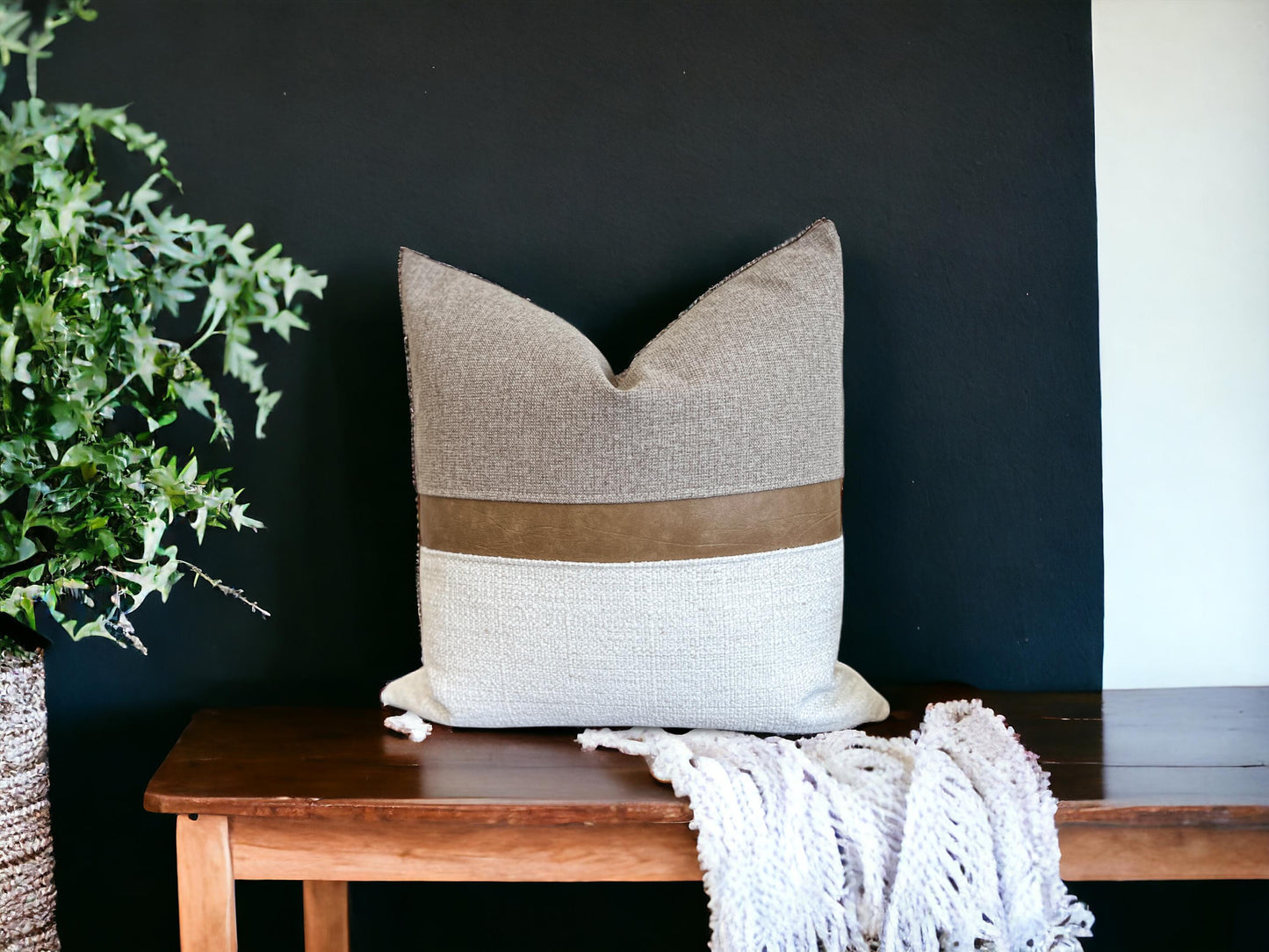 Neutral Handmade Decorative Throw Pillow Cover | Accent Pillow | Cozy Home Decor