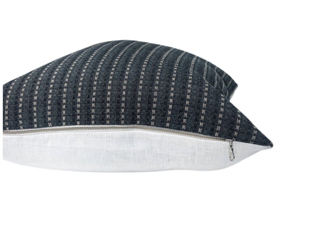 Dark Grey Pillow Cover: Modern Farmhouse Decorative Throw Pillow Accent