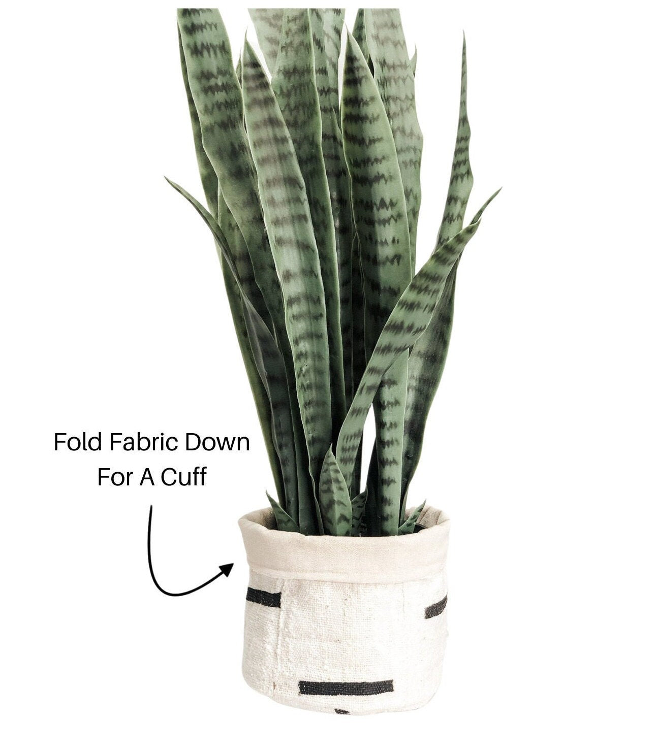 Mudcloth Plant Basket: Boho Planter & Storage Bin for Home Decor