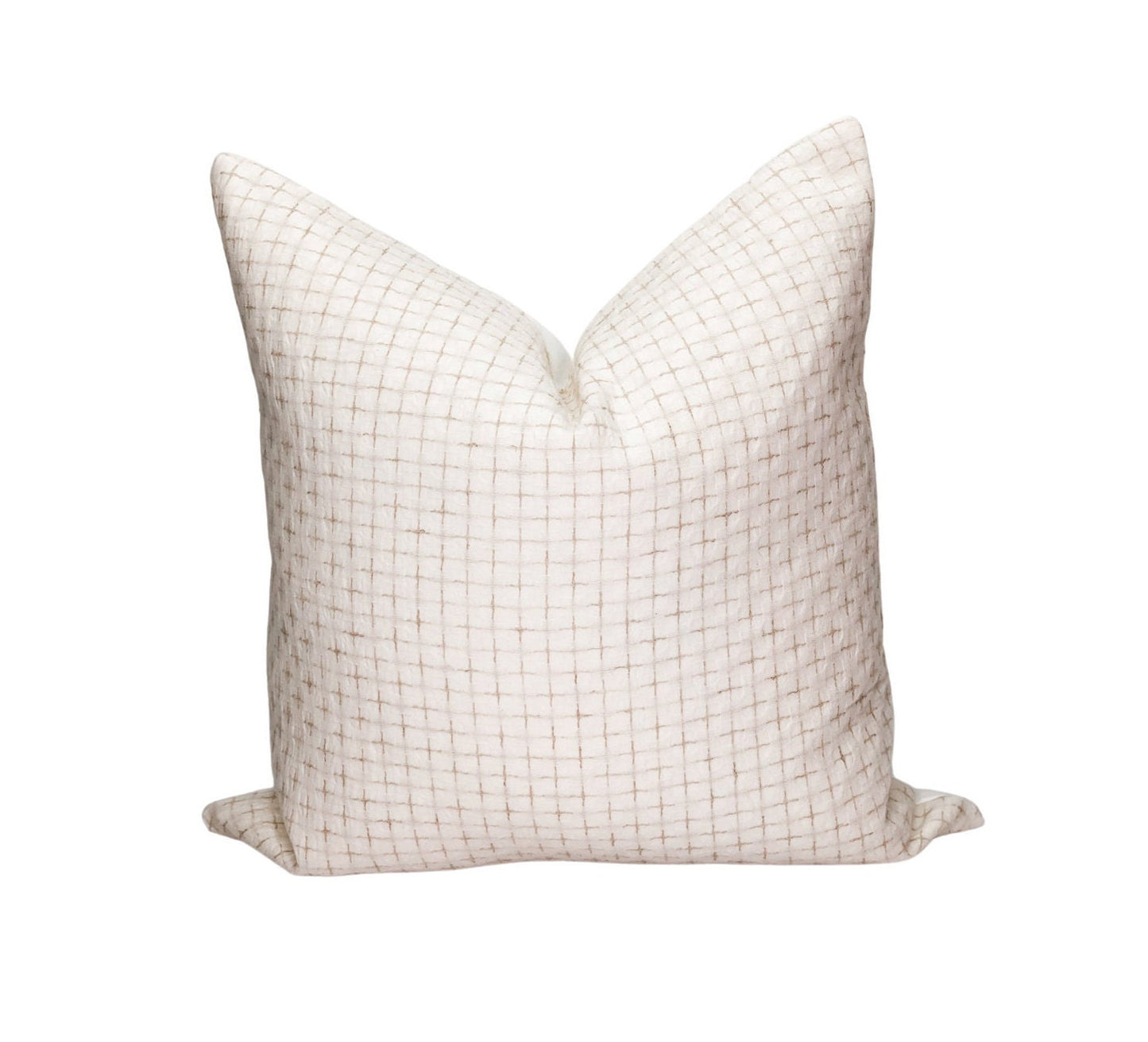 Cream Woven Throw Pillow Cover: Neutral Home Cushion,  Modern Farmhouse Pillow