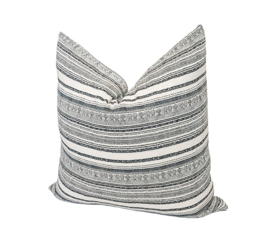Neutral stripe native cotton pillow covers, neutral home decor, designer pillows,