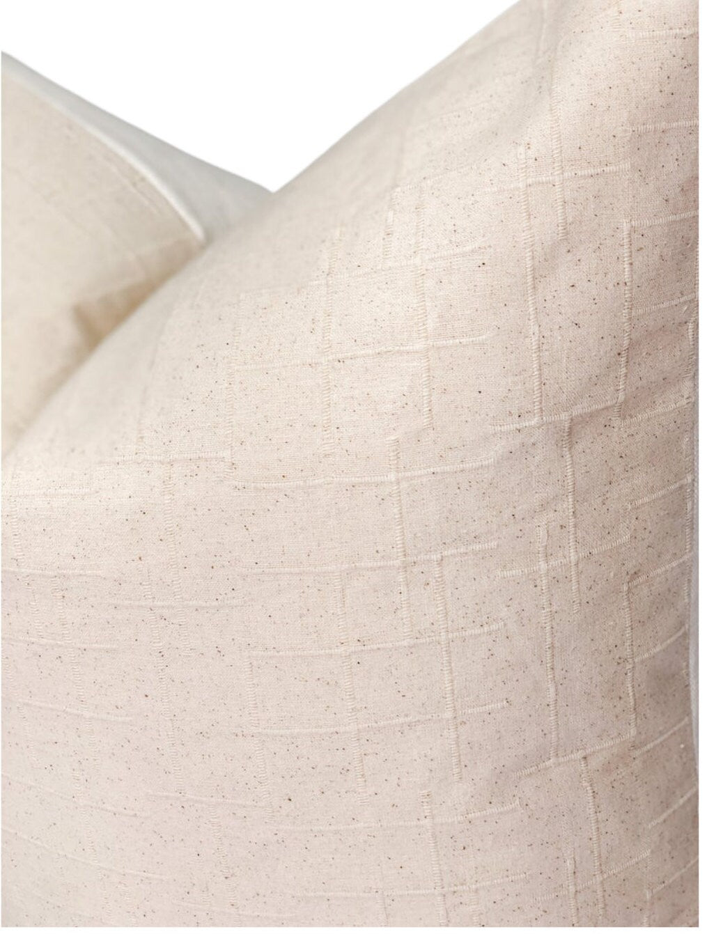 Off-White Textured Cotton Pillow Cover: USA Made Farmhouse Throw, Accent Pillow