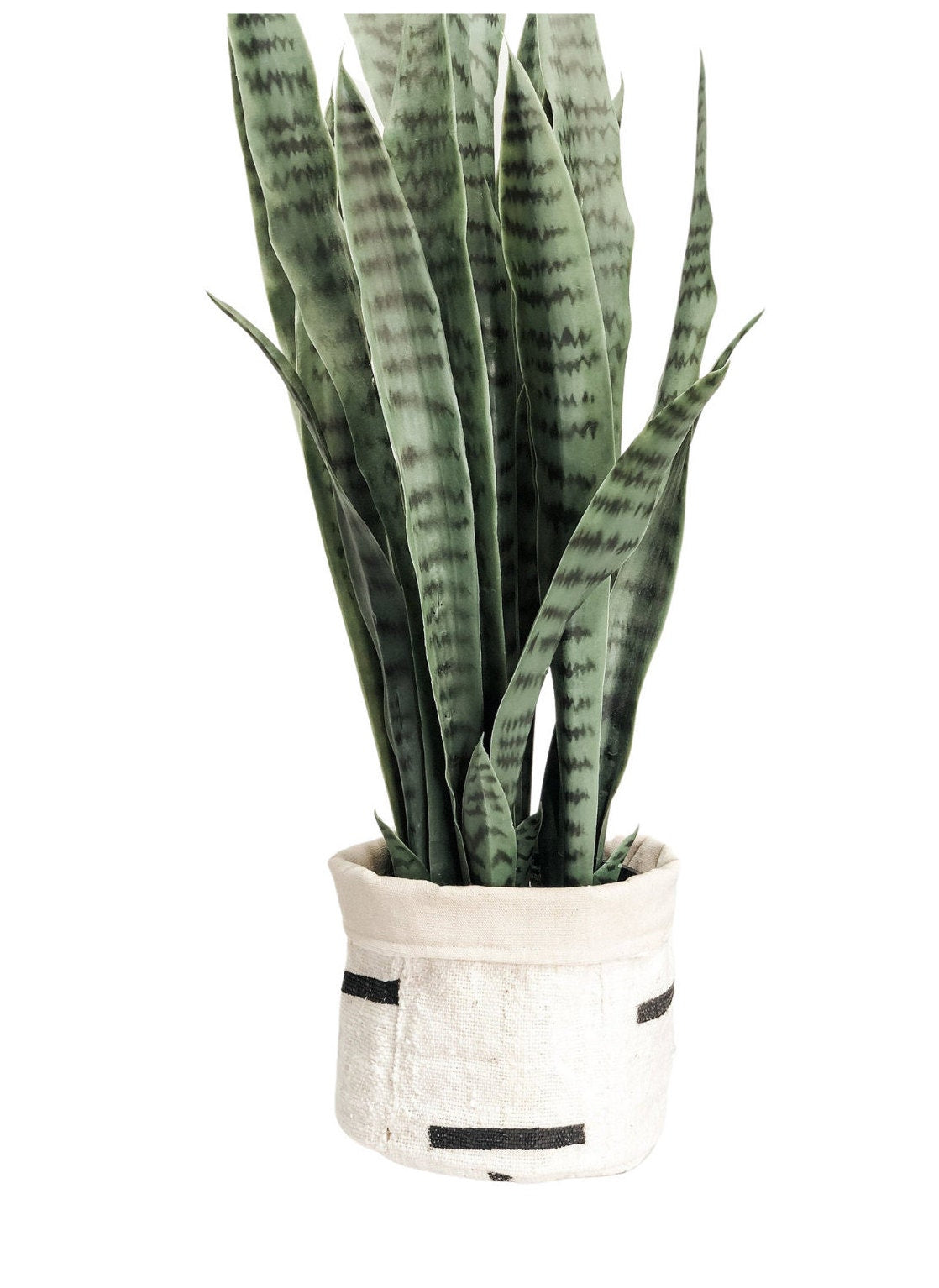 Mudcloth Plant Basket: Boho Storage Bin, Neutral Home Organizer