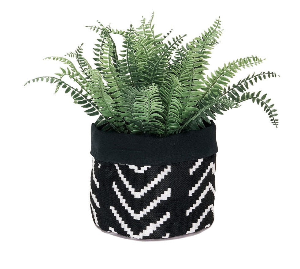 Black & White Arrow Storage Organizer: Plant Basket, Boho Farmhouse Decor