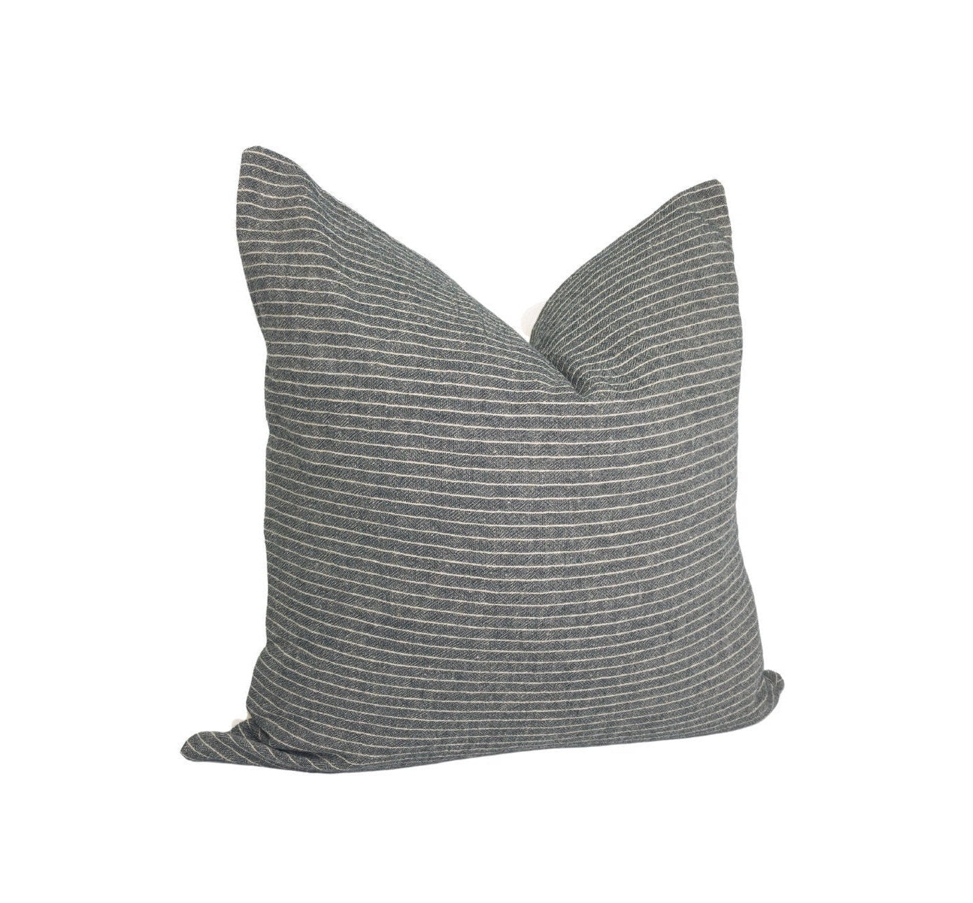 Stripe Pillow Cover: Black & White Scandinavian Accent Cushion (20x20)