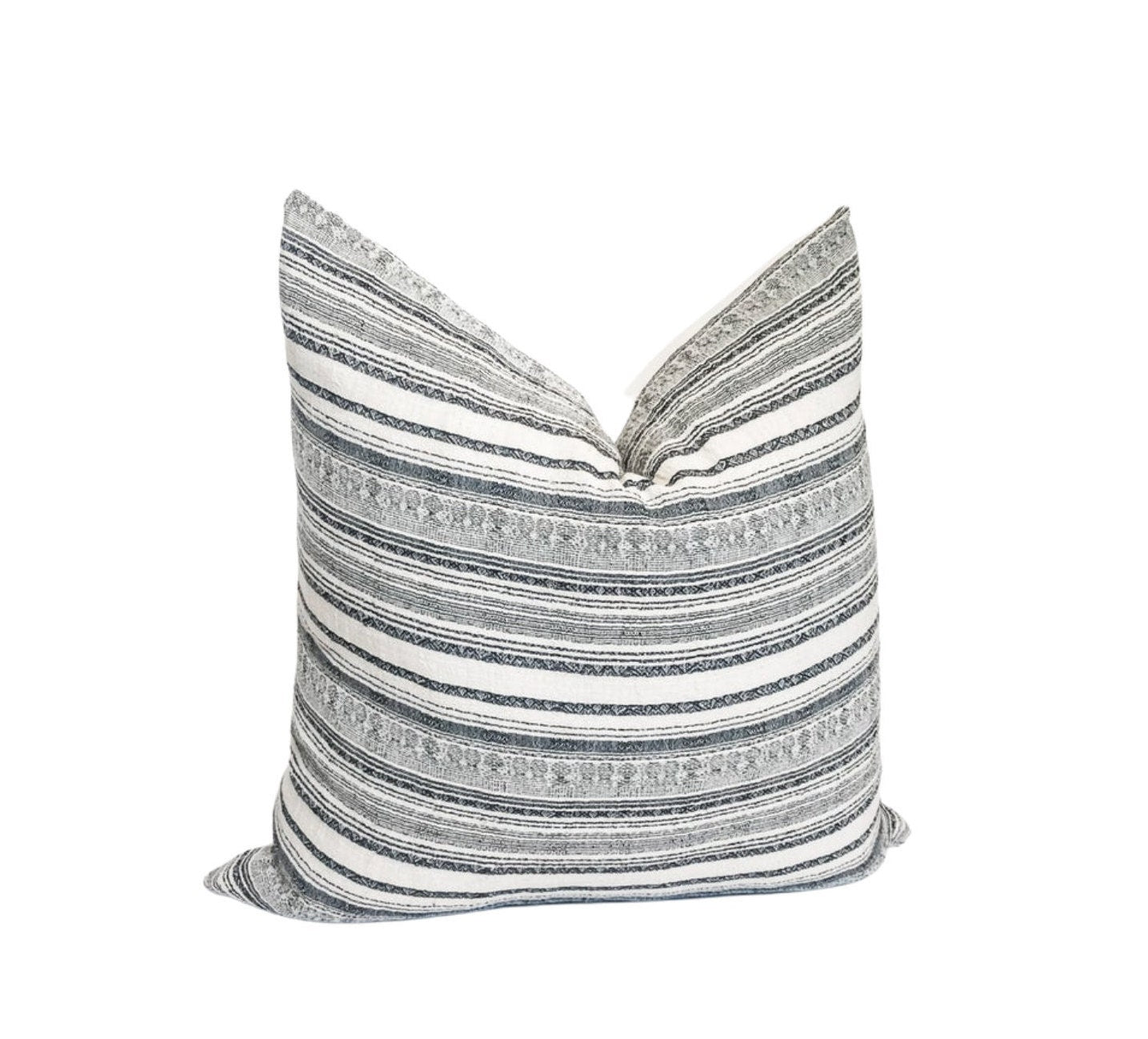 Neutral stripe native cotton pillow covers, neutral home decor, designer pillows,