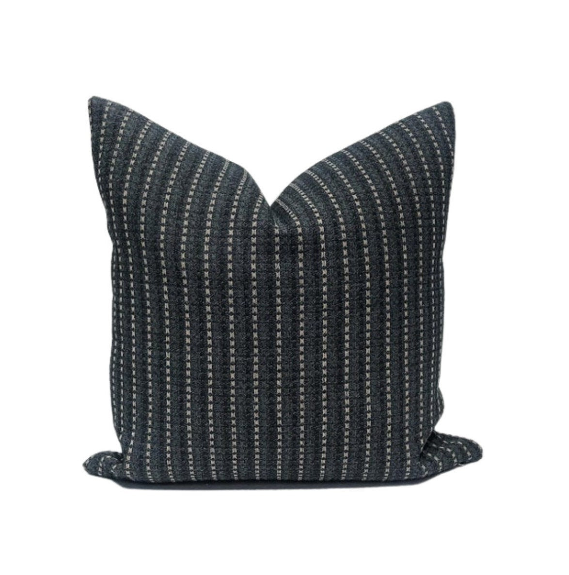 Dark Grey Pillow Cover: Modern Farmhouse Decorative Throw Pillow Accent