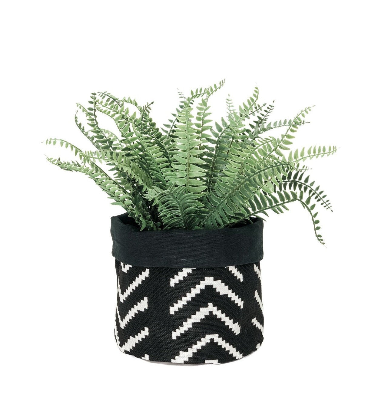 Black & White Arrow Storage Organizer: Plant Basket, Boho Farmhouse Decor