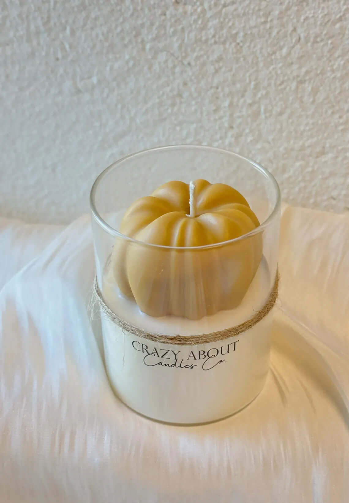 Handmade Pumpkin Candle in Glass Jar for Fall Decor and Seasonal Gifting