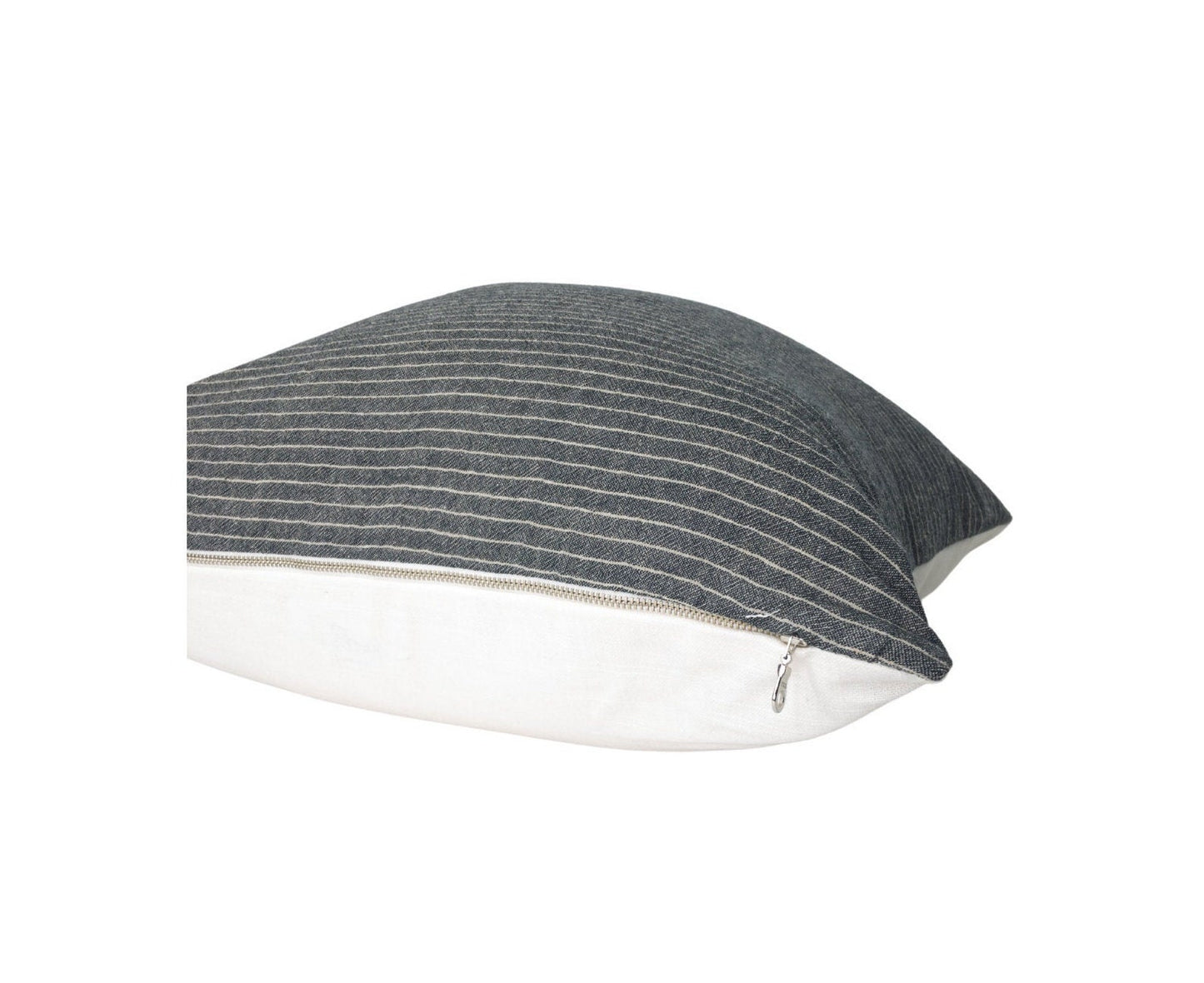Stripe Pillow Cover: Black & White Scandinavian Accent Cushion (20x20)