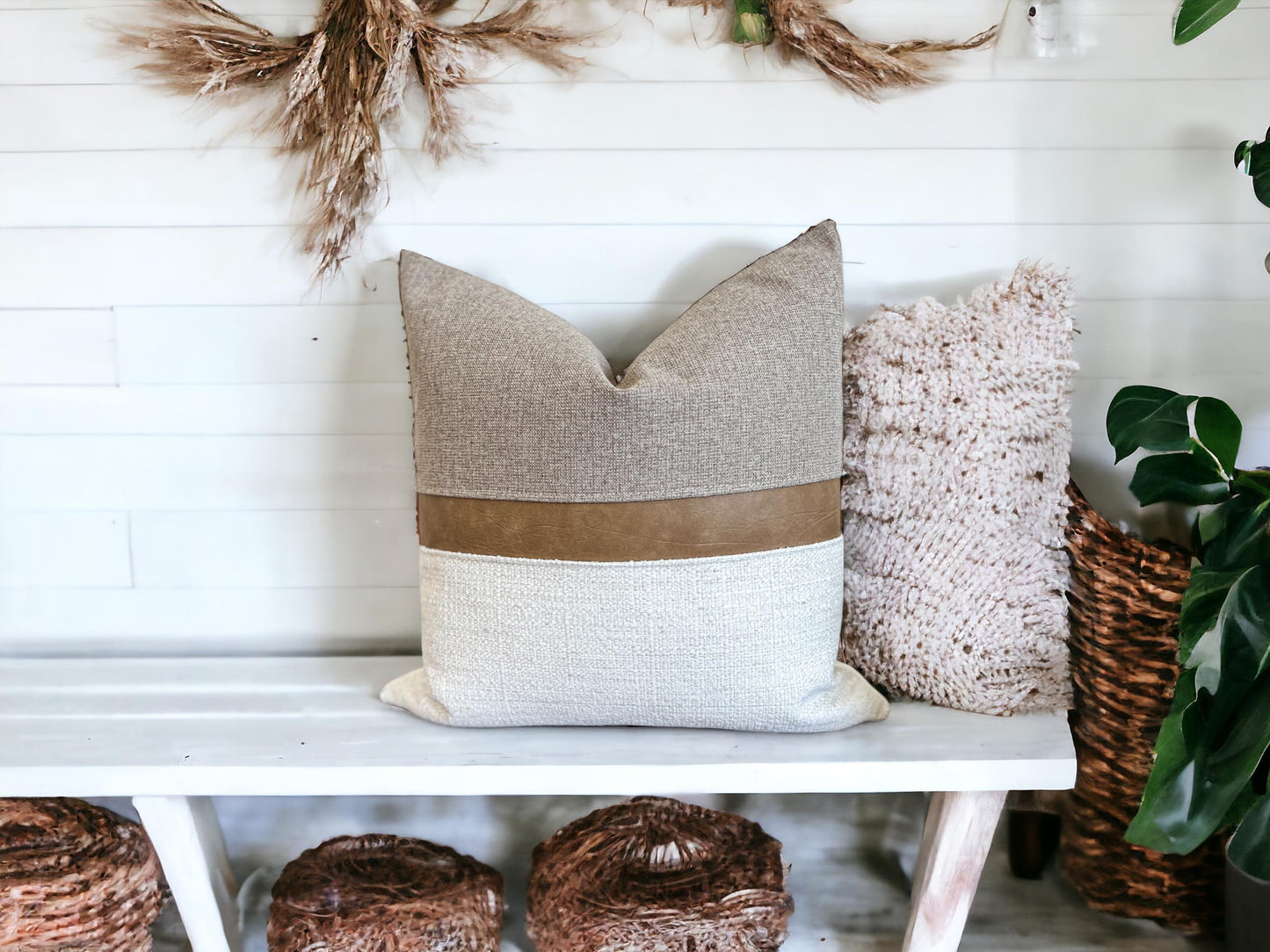 Neutral Handmade Decorative Throw Pillow Cover | Accent Pillow | Cozy Home Decor