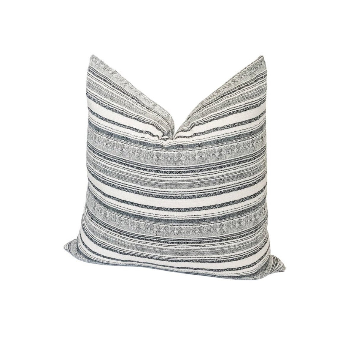 Neutral stripe native cotton pillow covers, neutral home decor, designer pillows,