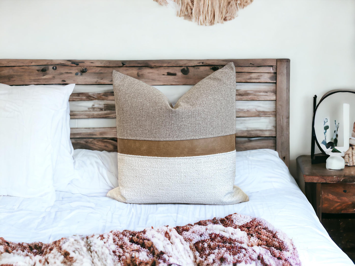 Neutral Handmade Decorative Throw Pillow Cover | Accent Pillow | Cozy Home Decor