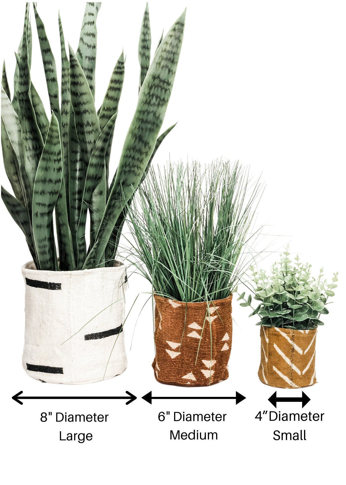 Cream Woven Plant Basket: Neutral Boho Storage Bin & Organizer
