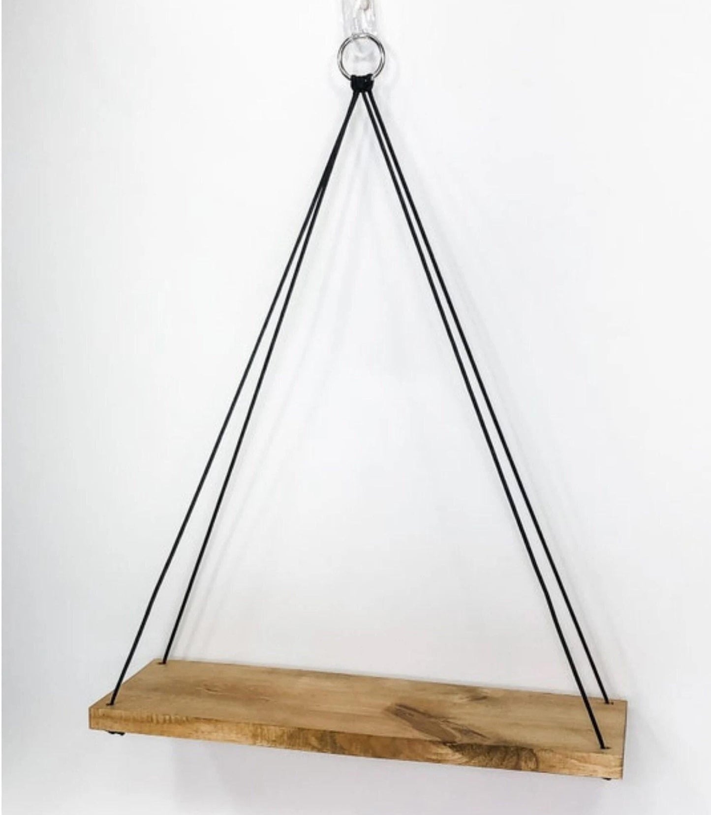 Golden Oak Hanging Shelf: Farmhouse Entryway Shelf, Rustic Small Space Organizer