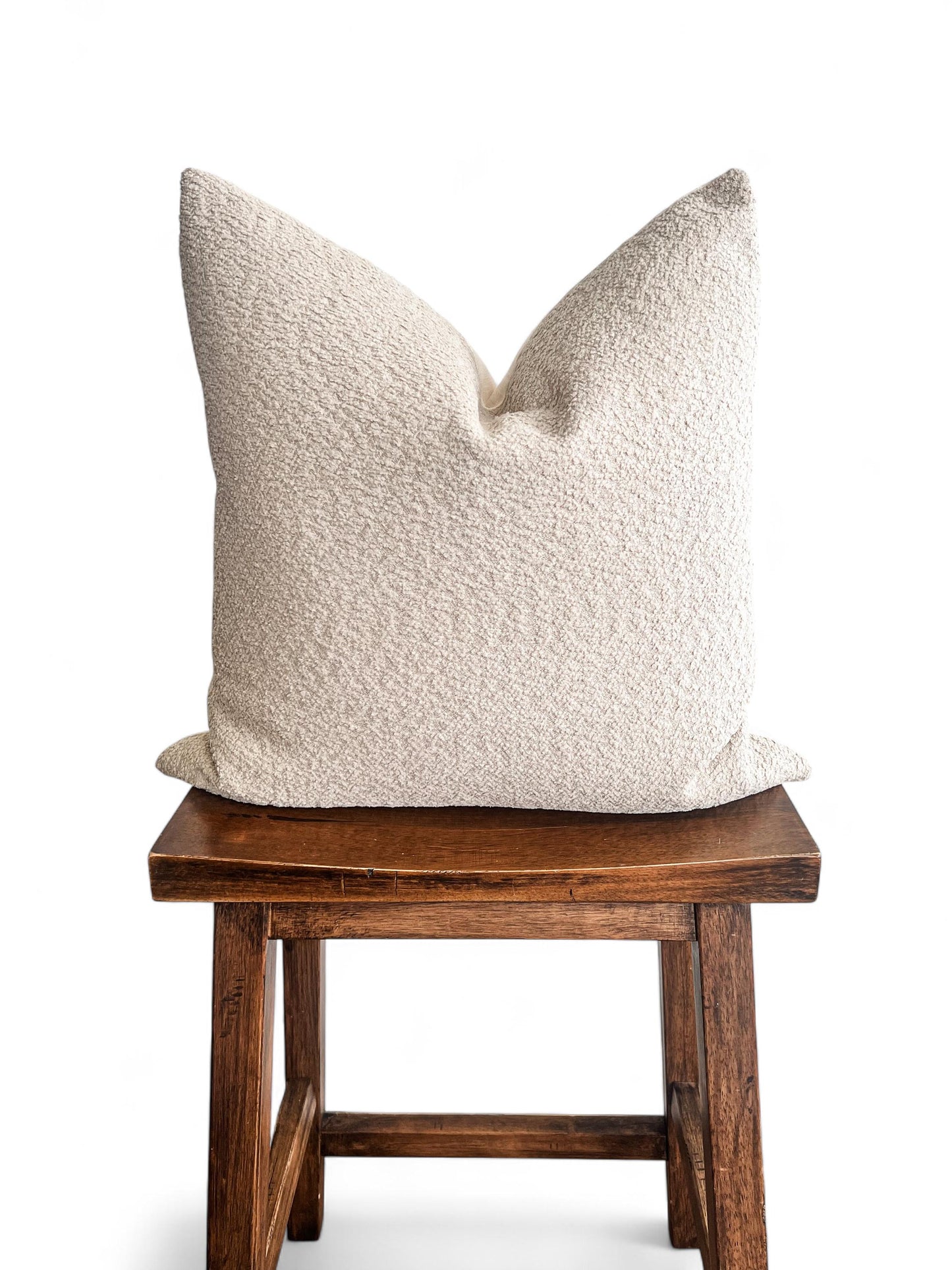 Handmade Beige & Cream Striped Pillow Cover Set: Modern Farmhouse Decor