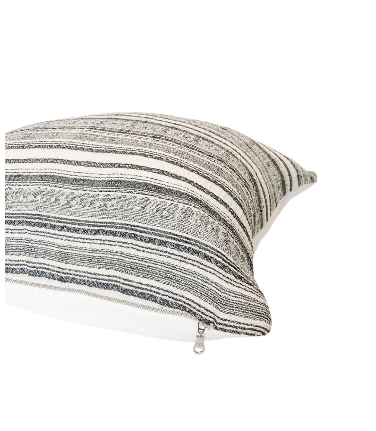 Neutral stripe native cotton pillow covers, neutral home decor, designer pillows,