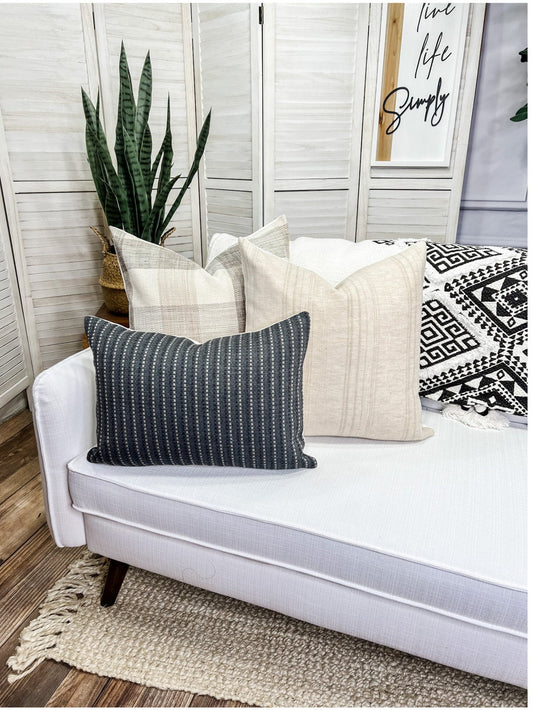 Pillow Cover Set of 3: USA Made Farmhouse Throw Pillows