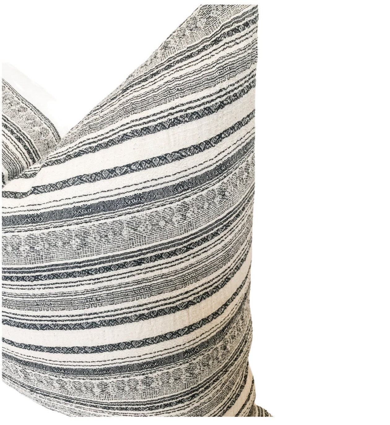 Neutral stripe native cotton pillow covers, neutral home decor, designer pillows,